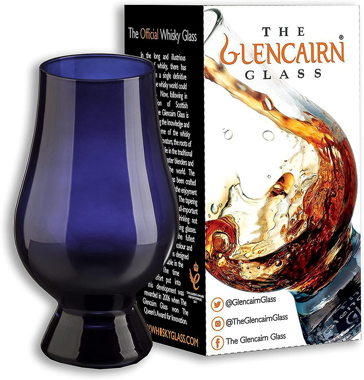 Blue Glencairn Whisky Glass in Gift Carton