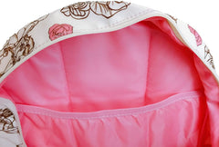 LOUNGEFLY x Disney Belle Princess Beauty Pink All Over Print Nylon Backpack