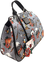 Loungefly Harry Potter Relics Tattoo All Over Print Crossbody Bag