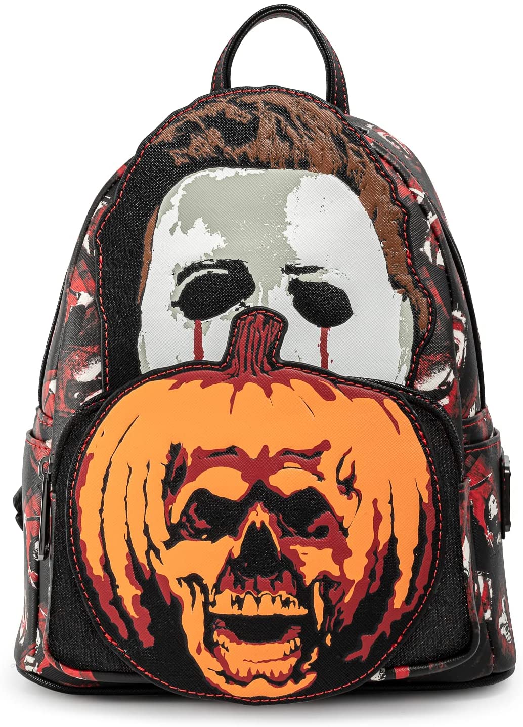 LOUNGEFLY Halloween 2 Michael Myers Pumpkin Mini Backpack