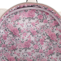 LOUNGEFLY Disney Marie Floral Footsy Womens Double Strap Shoulder Bag Purse