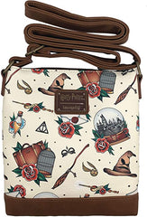 LOUNGEFLY x Harry Potter Tattoo All-Over Print Passport Crossbody Bag