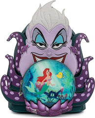 LOUNGEFLY Disney Villains Scene Ursula Crystal Ball Womens Double Strap Shoulder Bag Purse