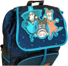 LOUNGEFLY Nightmare Before Christmas Boogie's Boys - Lock, Shock and Barrel Canvas Slouch Backpack