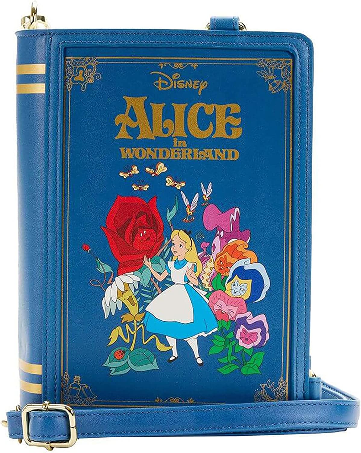LOUNGEFLY Alice in Wonderland Book Convertible Crossbody Bag