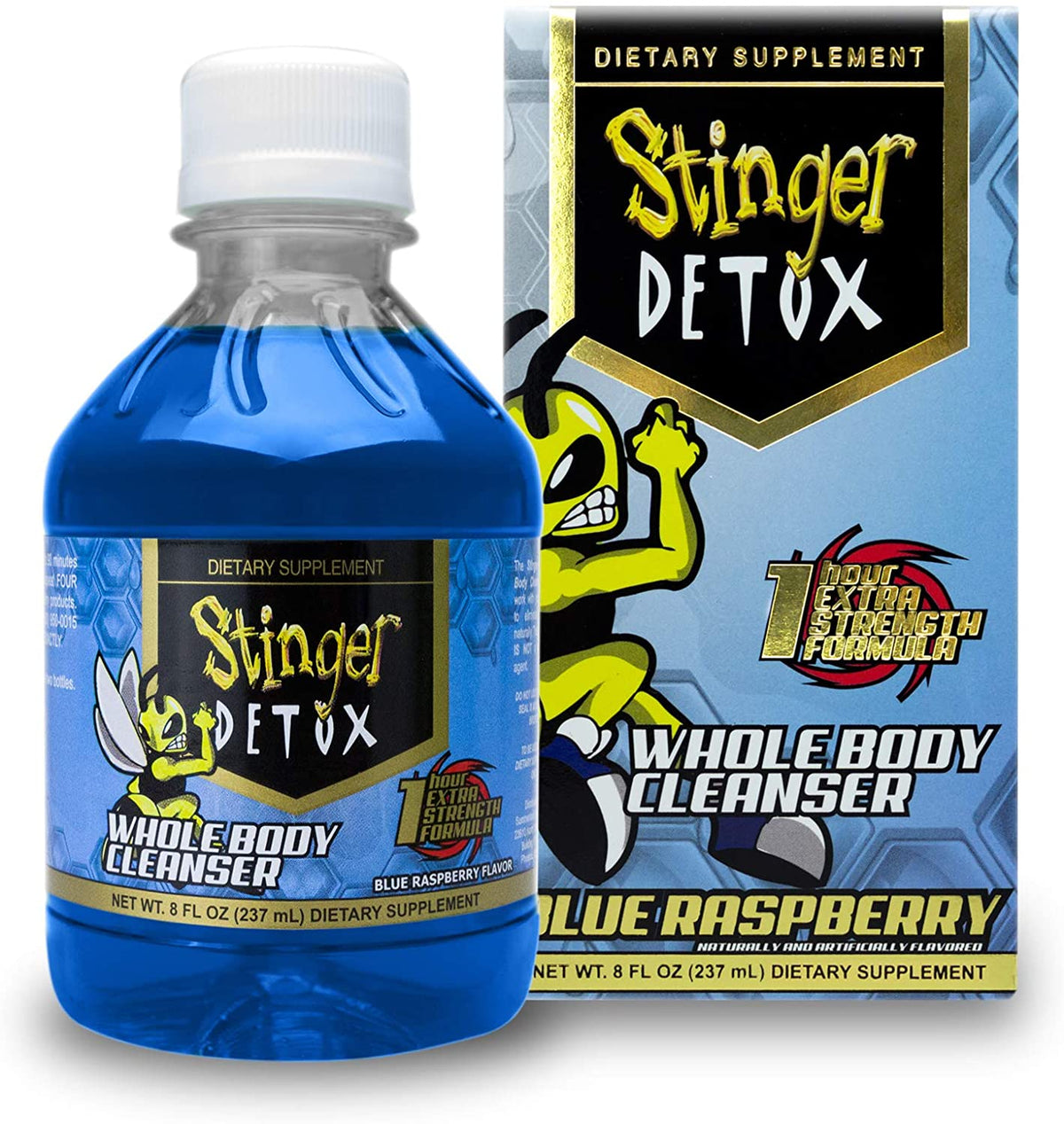 Stinger Detox Whole Body Cleanser 1 Hour Extra Strength Drink – Blue Raspberry – 8 FL OZ