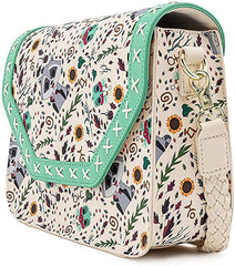 LOUNGEFLY Disney Pocahontas Meeko & Flit POP! AOP Crossbody - Festival Bag Cute Crossbody Bags