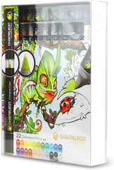 CHAMELEON  - Chameleon Art Products, Chameleon Color Tones, Deluxe Set - 22 Pens