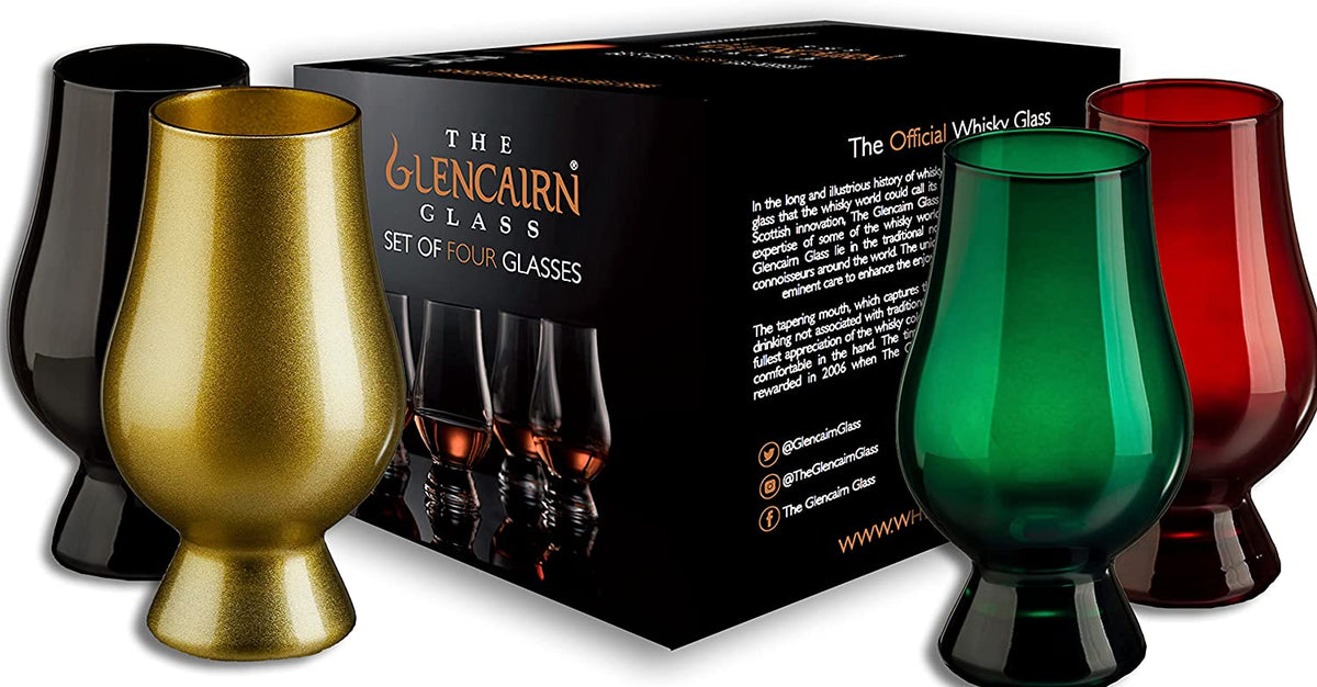 Glencairn Whisky Glass, Set of 4 in 4 Pack Gift Carton variety pack