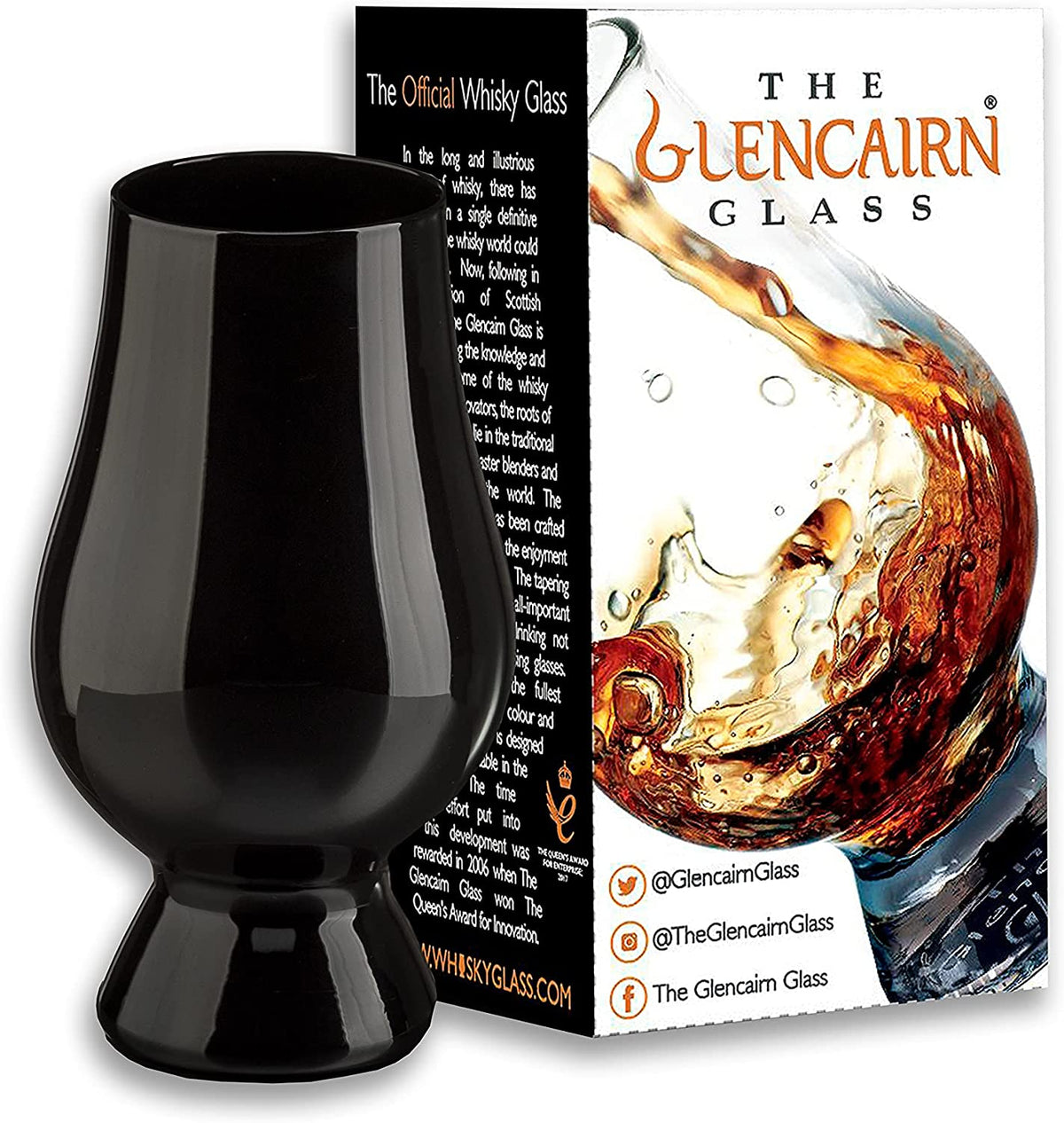 Black Glencairn Whisky Glass in Gift Carton