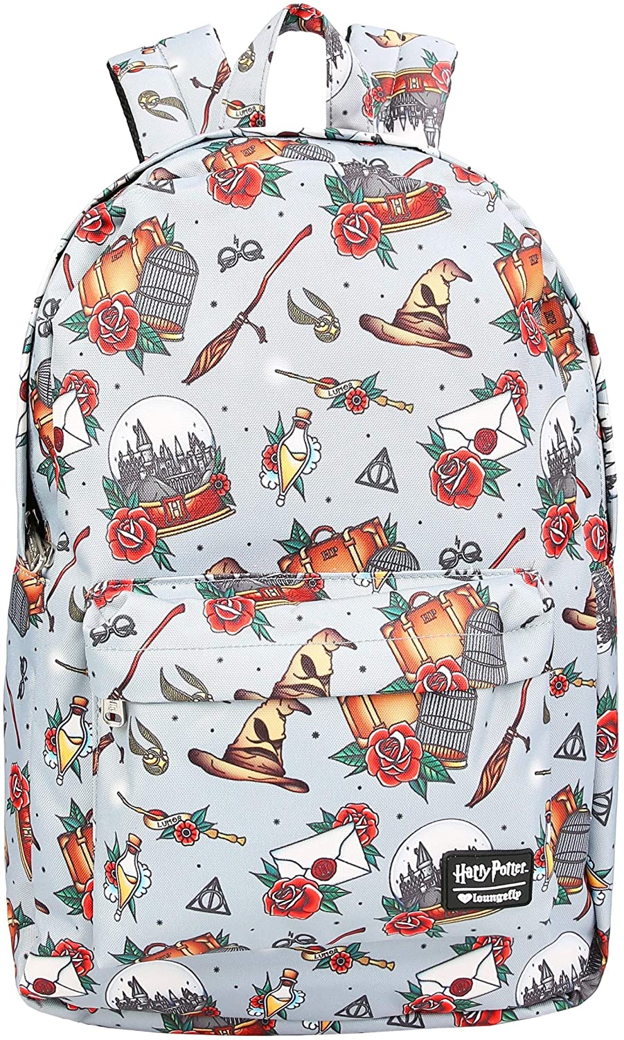 LOUNGEFLY x Harry Potter Relics Tattoo AOP Backpack