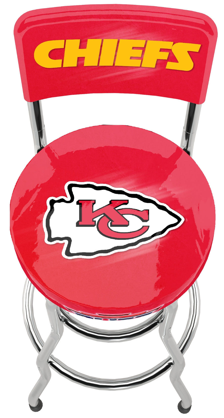 Kansas City Chiefs NFL High Back Adjustable Swivel Stool, Arcade1Up