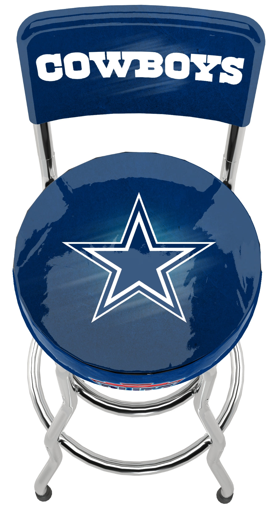 Dallas Cowboys NFL High Back Adjustable Swivel Stool, Arcade1Up