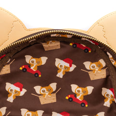 LOUNGEFLY Gremlins Gizmo Holiday Cosplay Adult Womens Double Strap Shoulder Bag Purse with Removable Hat