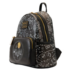 LOUNGEFLY Harry Potter Expecto Elements All Over Print Black Women's Double Strap Shoulder Bag Purse