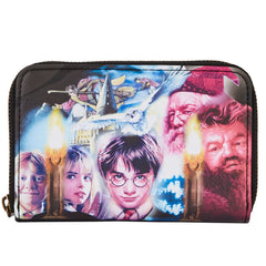 LOUNGEFLY Harry Potter Trilogy Sorcerers Stone Zip Around Wallet Harry Potter One Size