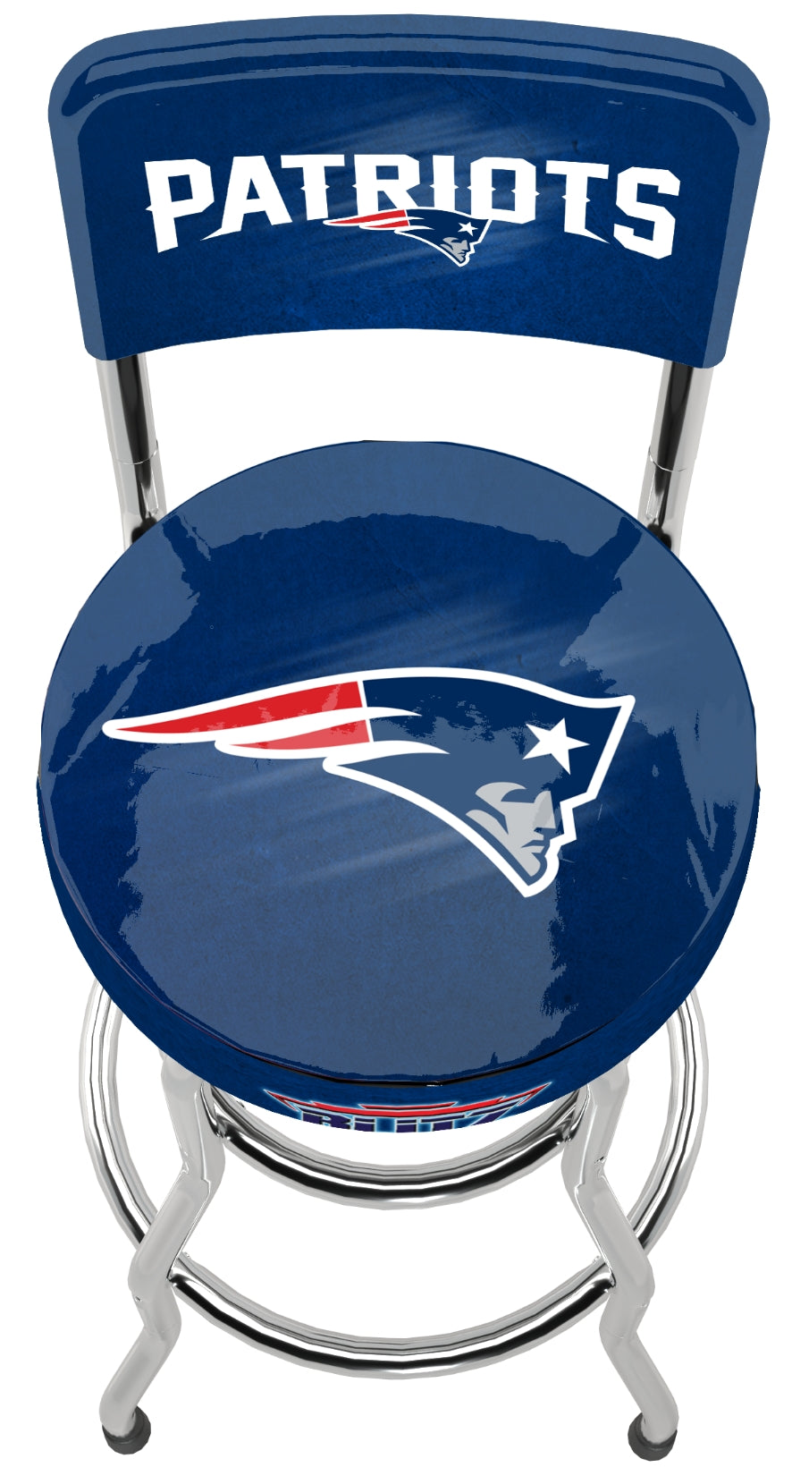 New England Patriots NFL High Back Adjustable Swivel Stool, Arcade1Up
