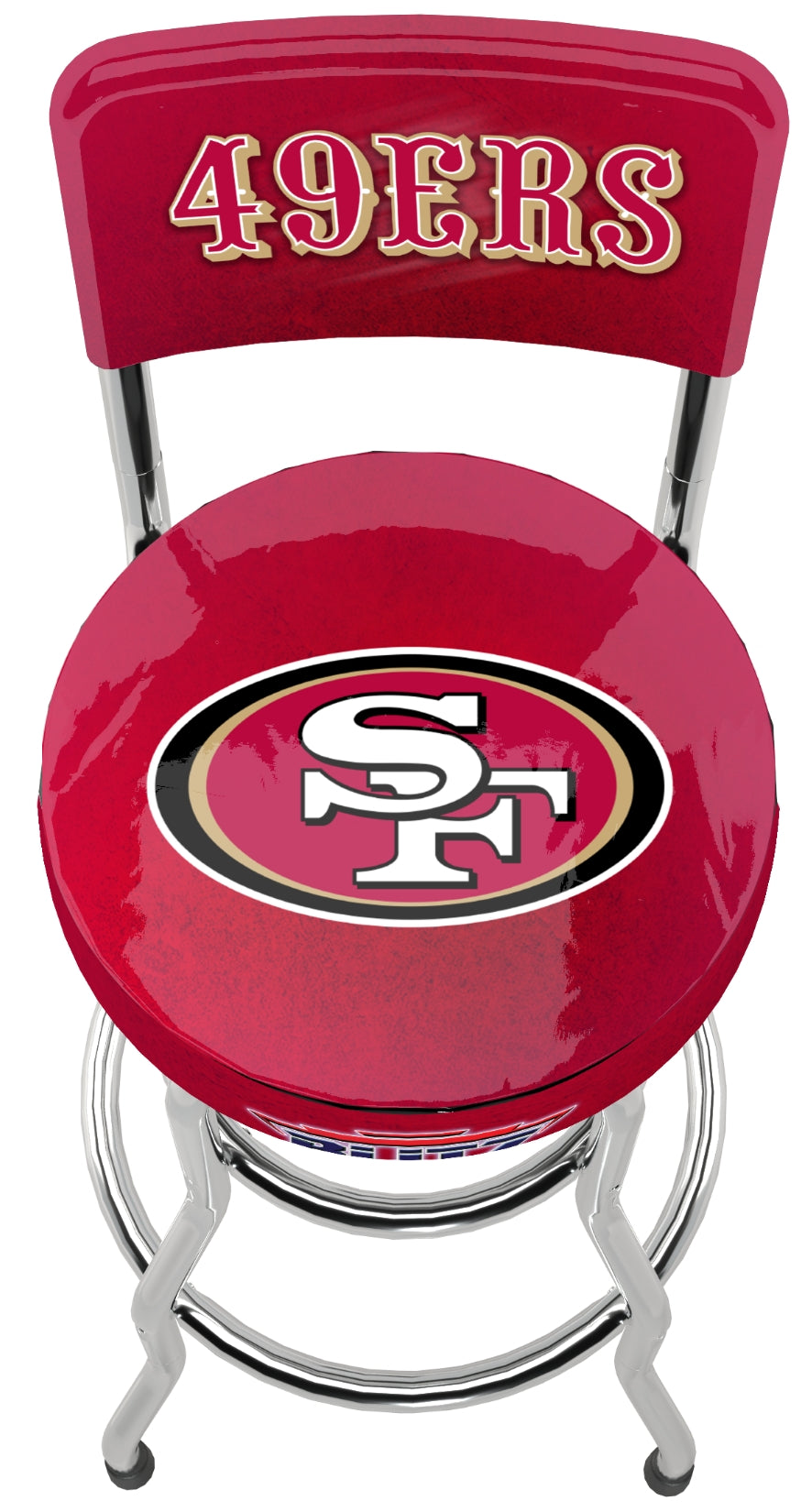 San Francisco 49ers NFL High Back Adjustable Swivel Stool, Arcade1Up