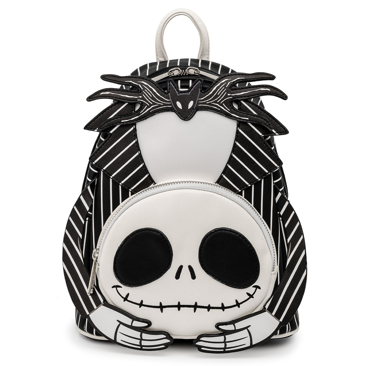 LOUNGEFLY Disney Nightmare Before Christmas Headless Jack Skellington Womens Double Strap Shoulder Bag Purse