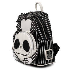 LOUNGEFLY Disney Nightmare Before Christmas Headless Jack Skellington Womens Double Strap Shoulder Bag Purse