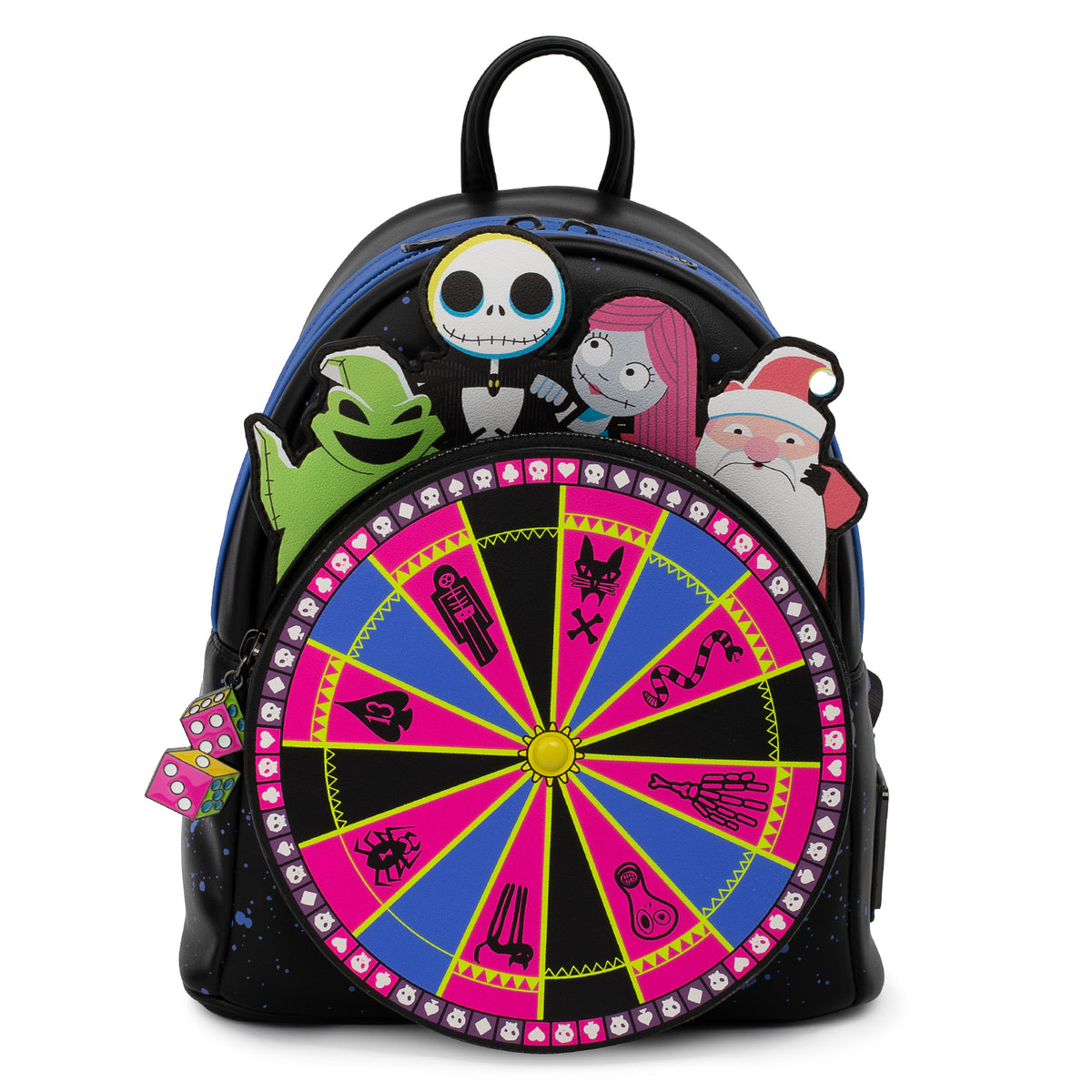 LOUNGEFLY Disney NBC Oogie Boogie Wheel Mini Backpack
