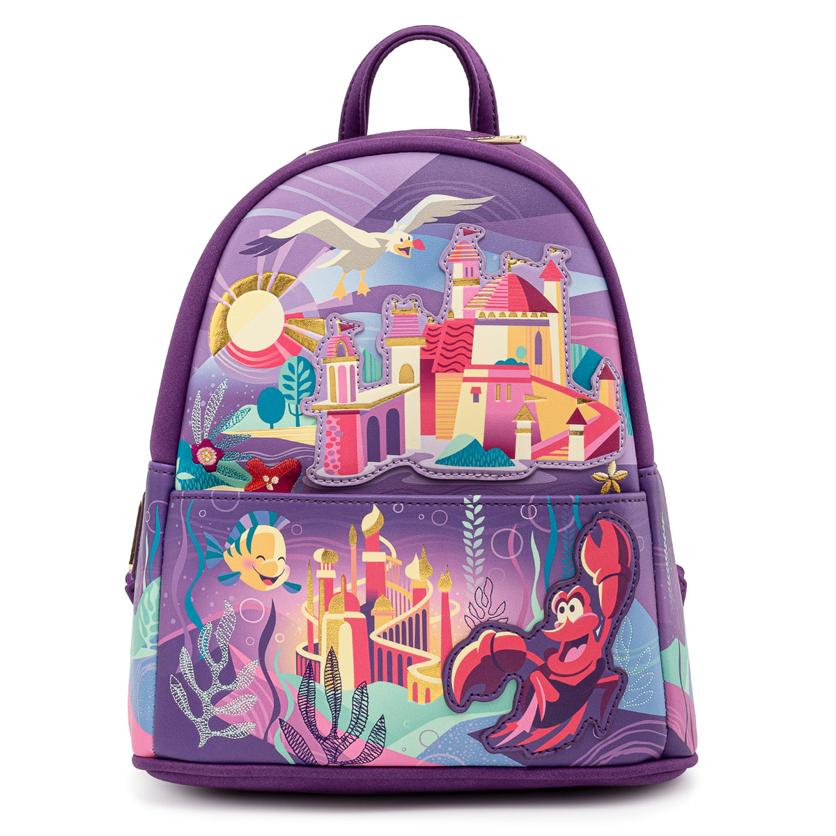 Loungefly Disney Little Mermaid Ariel Castle Double Strap Shoulder Bag