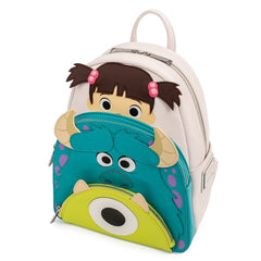 LOUNGEFLY Pixar Monsters Inc Boo Mike Sully Cosplay Minibackpack