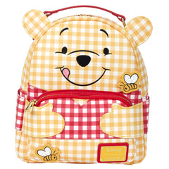 LOUNGEFLY Disney Winnie the Pooh Gingham Womens Double Strap Shoulder Bag Purse