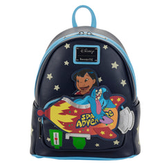 LOUNGEFLY Disney Lilo and Stitch Space Adventure Womens Double Strap Shoulder Bag Purse