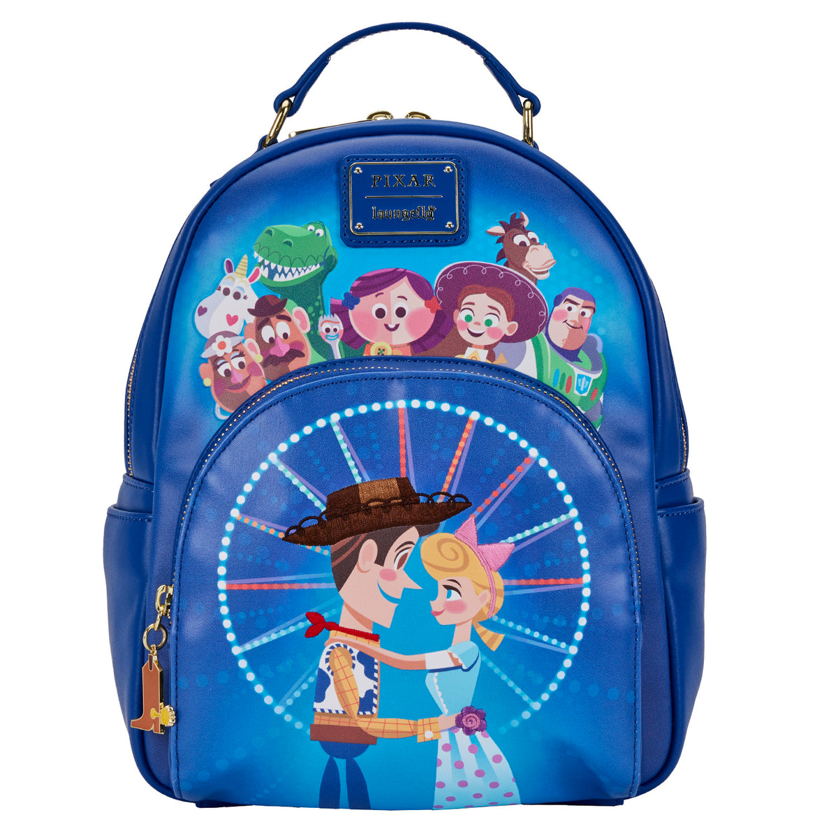 LOUNGEFLY Disney Pixar Moment Toy Story Woody Bo Peep Womens Double Strap Shoulder Bag Purse
