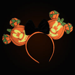 Loungefly Disney Mick-O-Lantern Glow-In-The-Dark Ears Headband