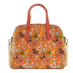 LOUNGEFLY Disney Seasonal Gingerbread AOP Crossbody