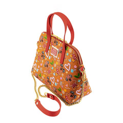LOUNGEFLY Disney Seasonal Gingerbread AOP Crossbody