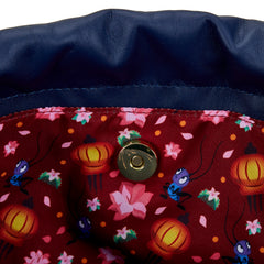 LOUNGEFLY Disney Mulan Castle Cinch Sack Crossbody Bag Mulan One Size