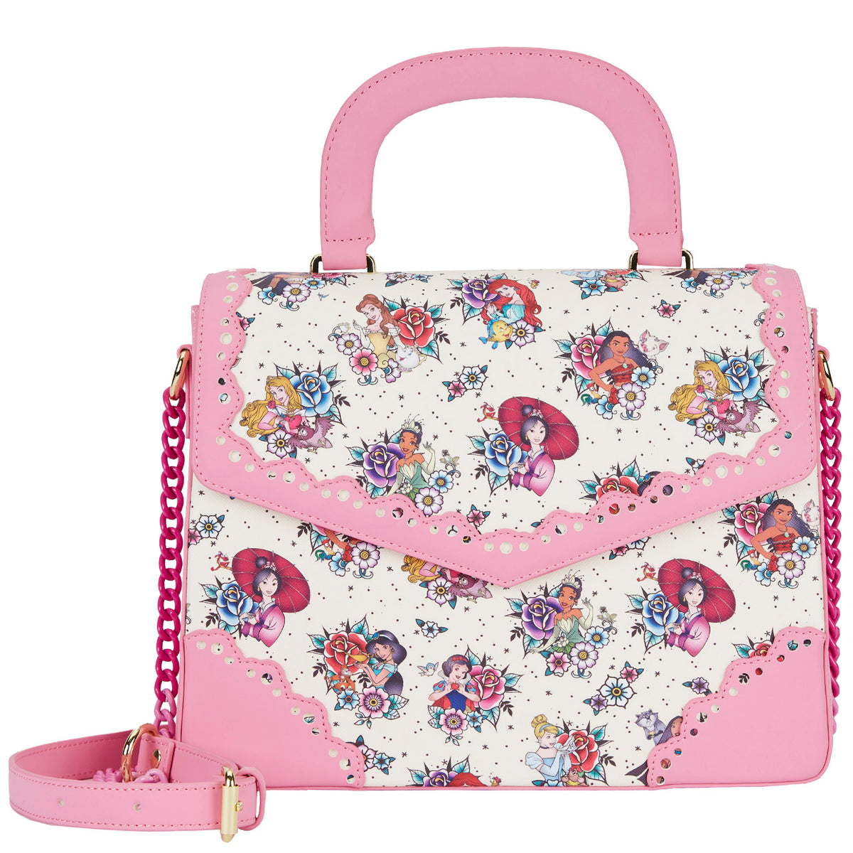 LOUNGEFLY Disney Princess Tattoo Crossbody Bag Disney Princess One Size