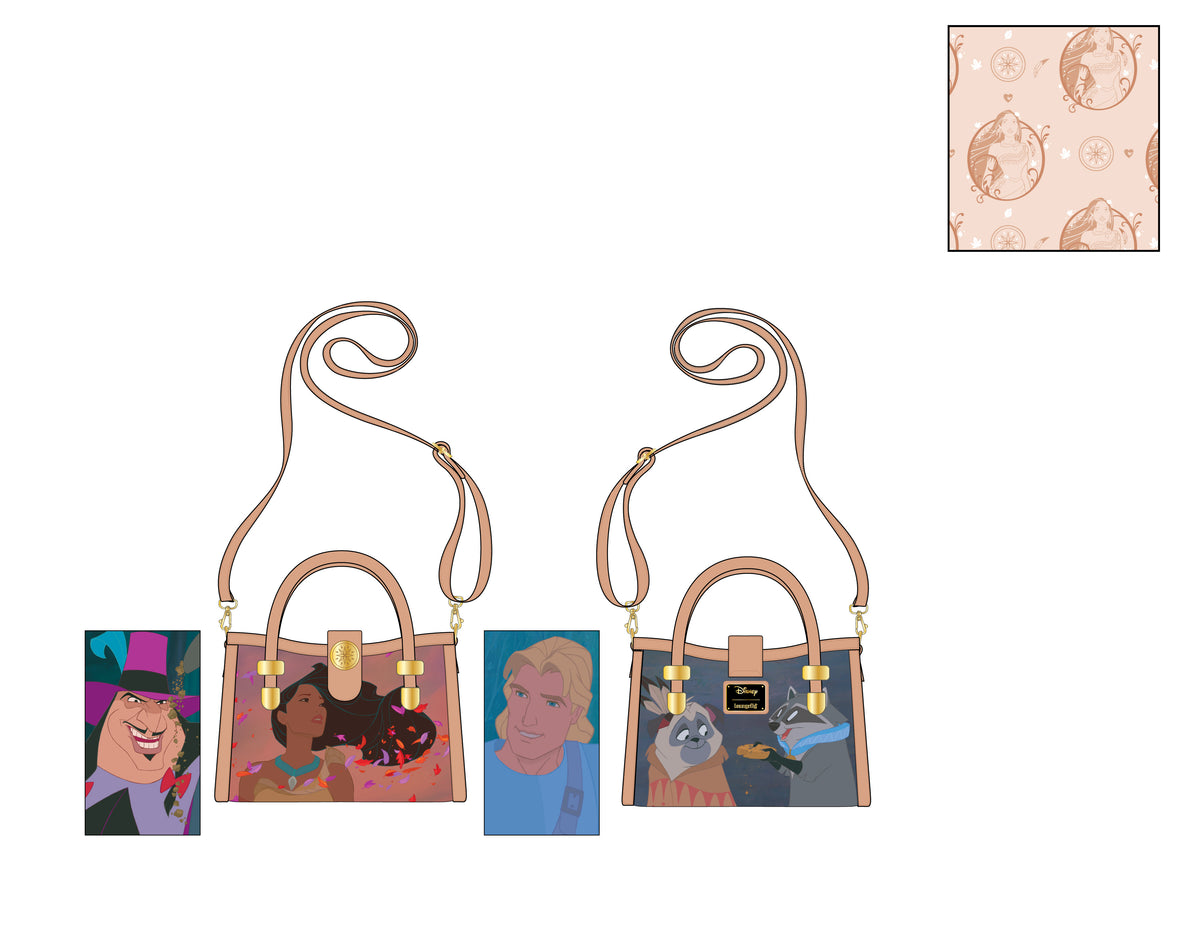 Loungefly Disney Pocahontas Princess Scene Crossbody Bag