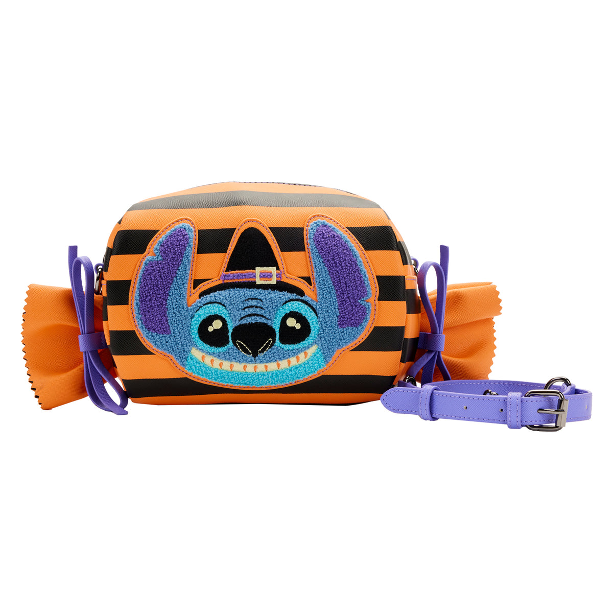 Loungefly Disney Lilo and Stitch Striped Halloween Candy Crossbody Bag