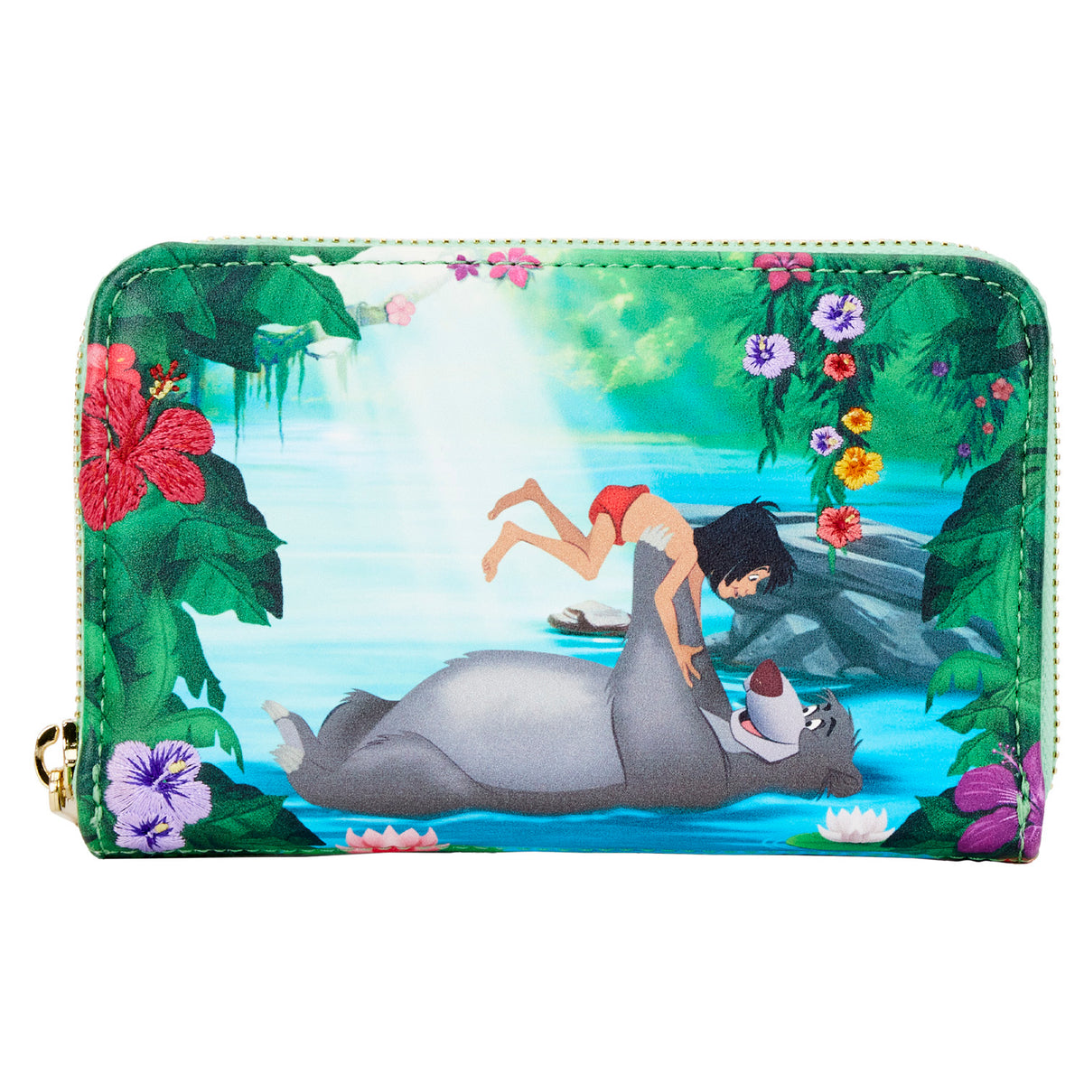 LOUNGEFLY Disney Jungle Book Bare Necessities Zip Around Wallet Jungle Book One Size