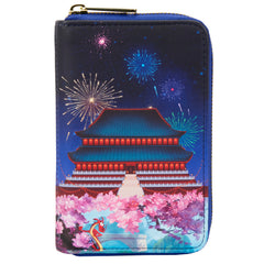 LOUNGEFLY Disney Mulan Castle Zip Around Wallet Mulan One Size