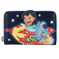 LOUNGEFLY Women's Disney Lilo and Stitch Space Adventure Zip-Around Wallet