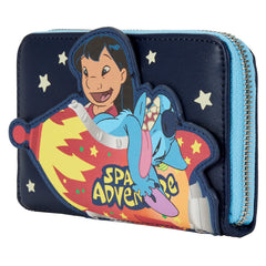 LOUNGEFLY Women's Disney Lilo and Stitch Space Adventure Zip-Around Wallet