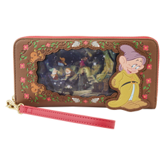 Loungefly Disney Diamond Mine Lenticular Wristlet Zip Around Wallet