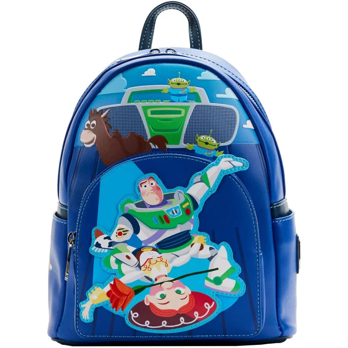 LOUNGEFLY Disney Pixar Moments Toy Story Jesse and Buzz Womens Double Strap Shoulder Bag Purse