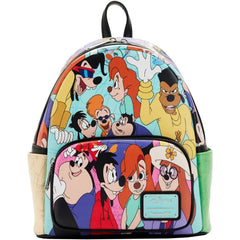 LOUNGEFLY Disney Goofy Movie Collage Womens Double Strap Shoulder Bag Purse