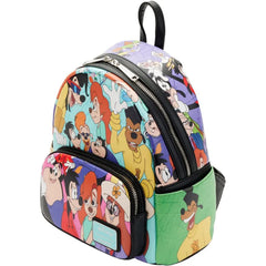 LOUNGEFLY Disney Goofy Movie Collage Womens Double Strap Shoulder Bag Purse