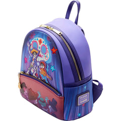 LOUNGEFLY Disney Pixar Coco Miguel & Hector Performance Scene Mini Backpack