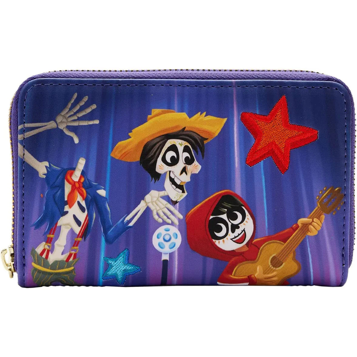 LOUNGEFLY Pixar Moments Coco Miguel and Hector Performance Zip Around Wallet