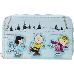 LOUNGEFLY Peanuts Charlie Brown Ice Skating Zip Around Wallet