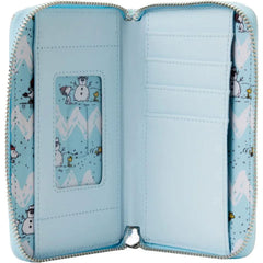LOUNGEFLY Peanuts Charlie Brown Ice Skating Zip Around Wallet