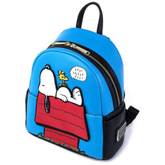 LOUNGEFLY Peanuts Snoopy Doghouse Faux Leather Womens Mini Backpack Purse
